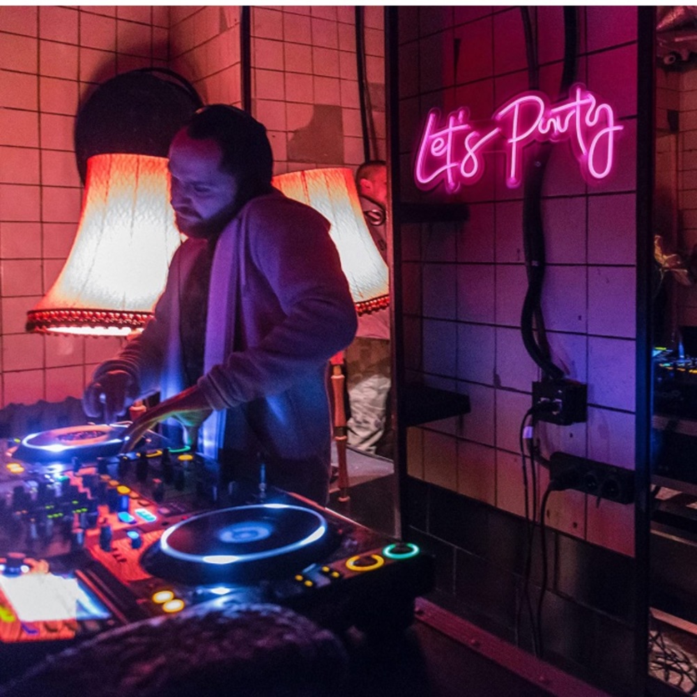 Let’s Party White Neon LED Wall Trendy Decor Birthday/Graduation/Wedding Sign - Picture 10 of 10